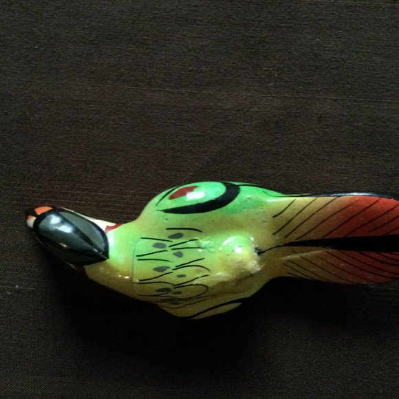 Lot of 4 ceramic hand painted birds figurines jungle decors home decor diy - Picture 15 of 16